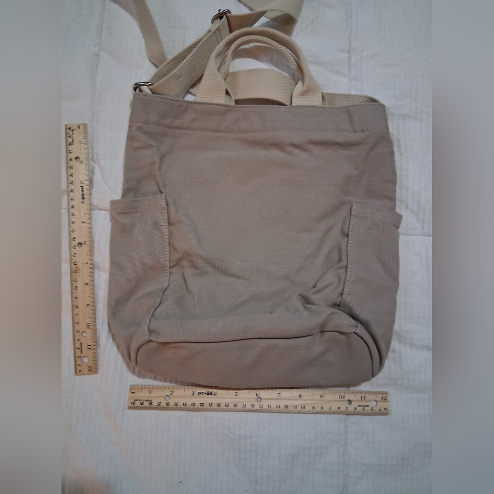 Lily Queen Beige Canvas Backpack - Picture 3 of 5